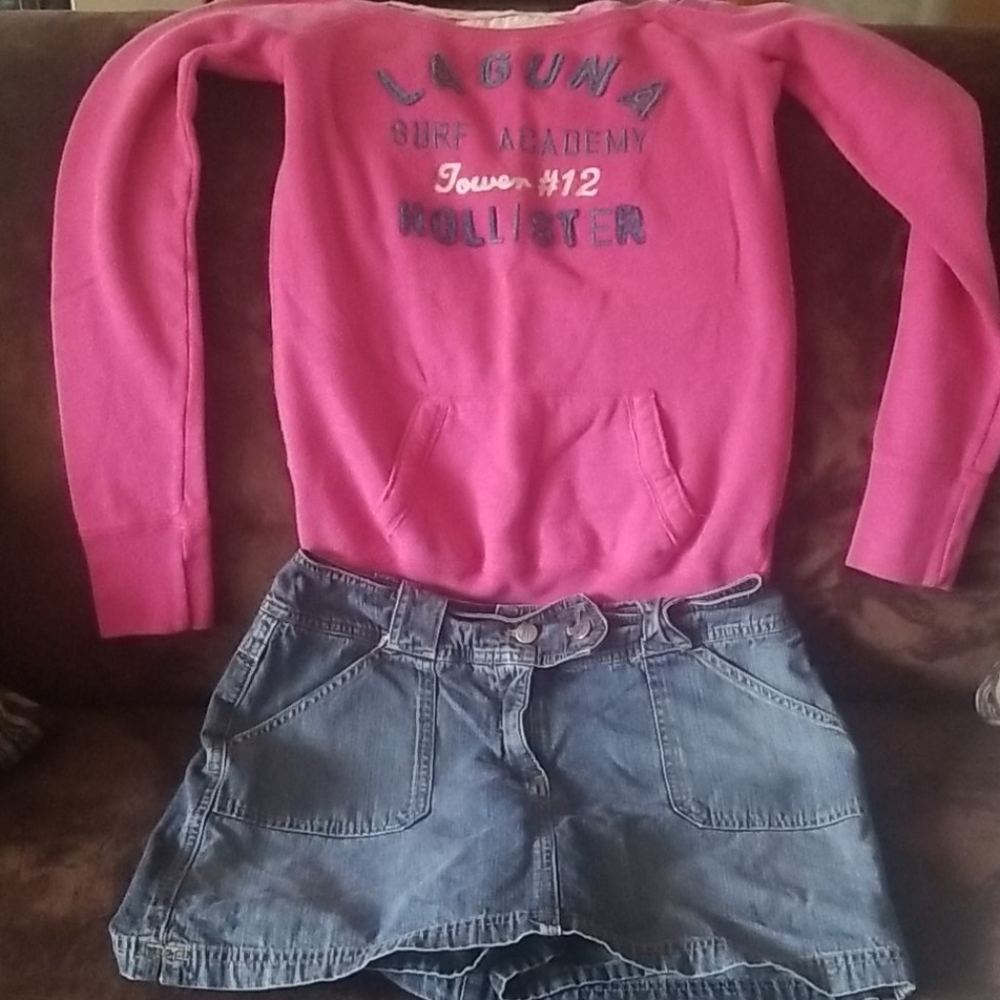 Set New York jean squirt Hollister sweatshirt